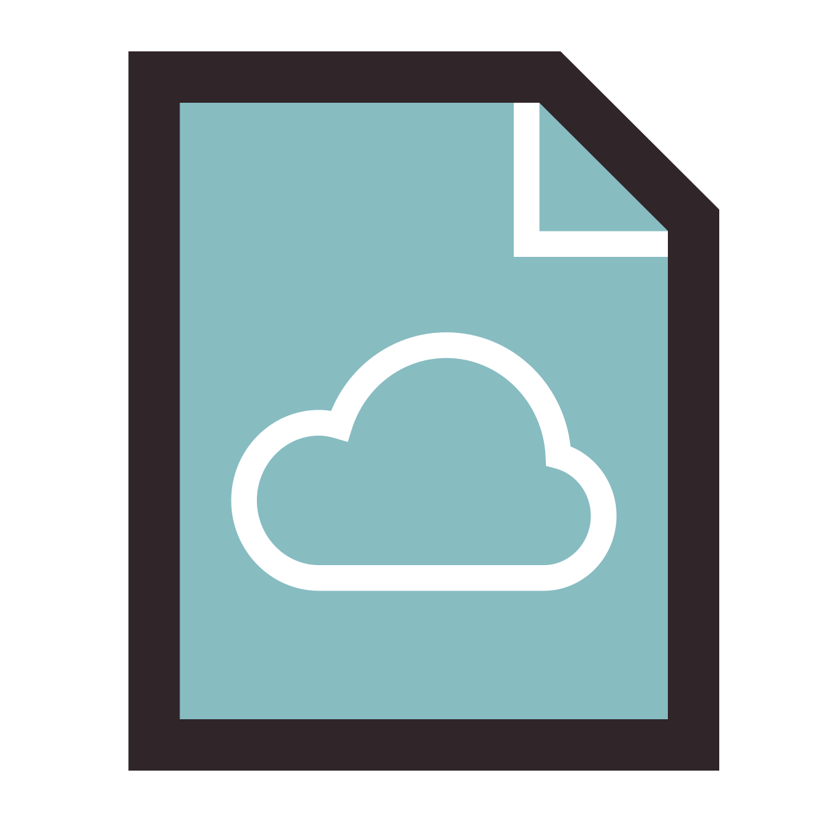 retro style cloud file icon