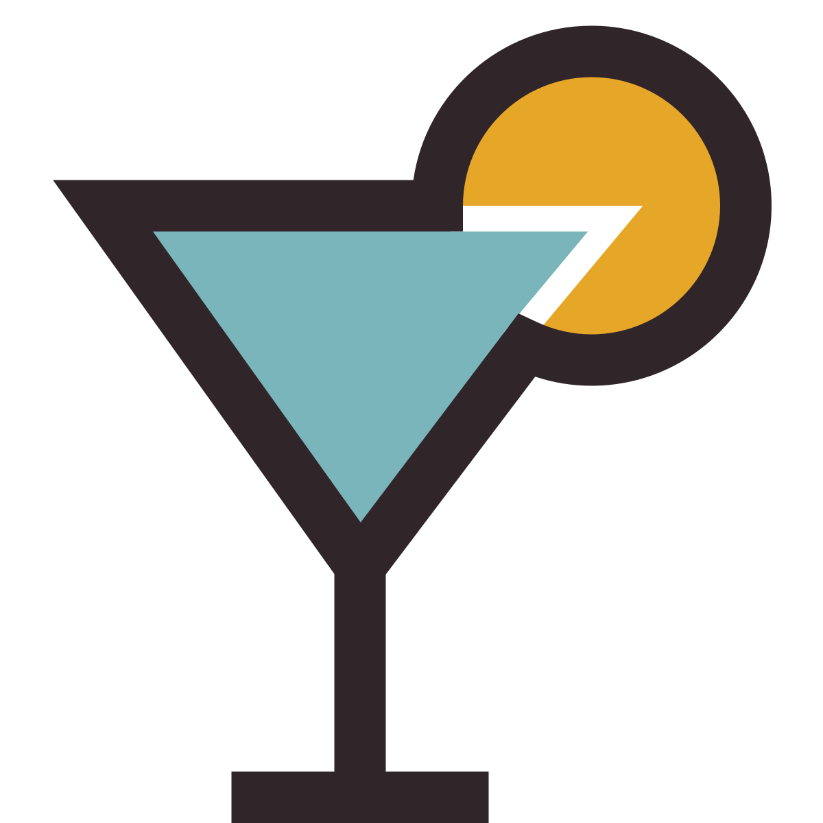 retro style cocktail icon