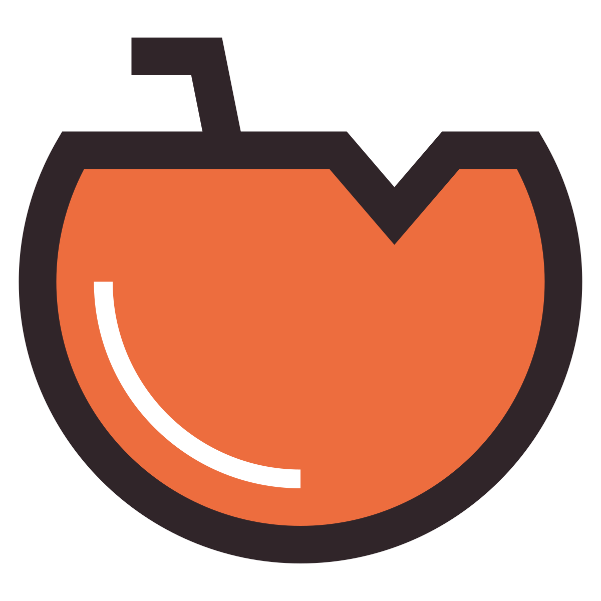 retro style coconut cocktail icon