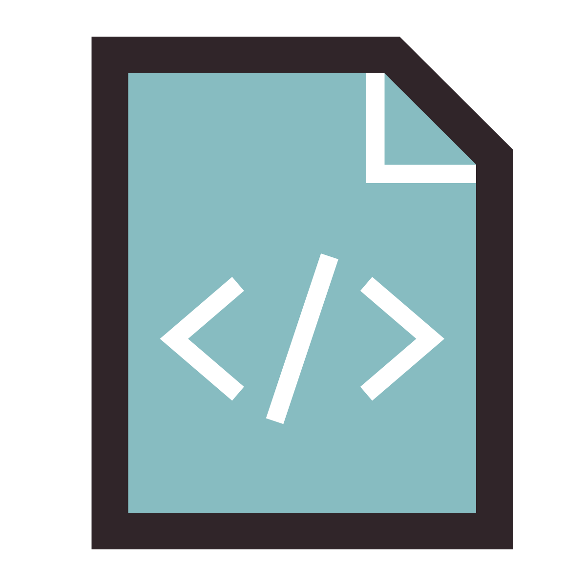 retro style code file icon