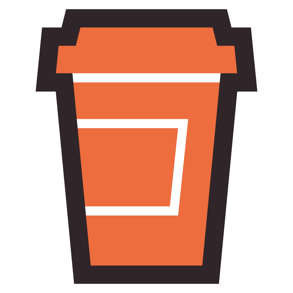 retro style coffee to go icon