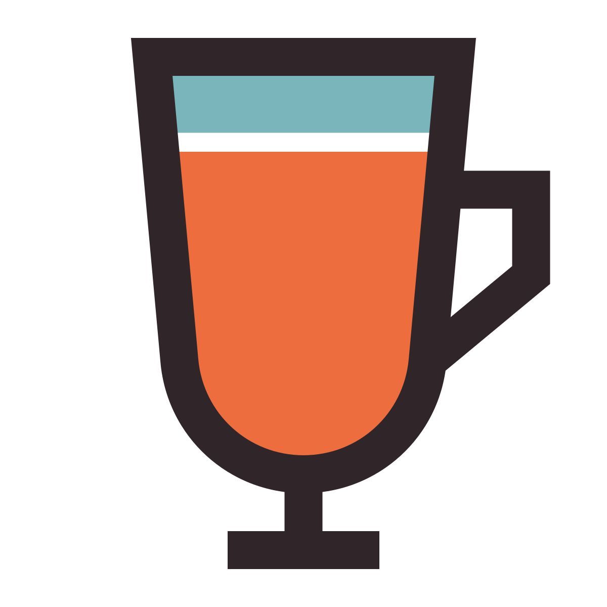 retro style cioccolata calda icon