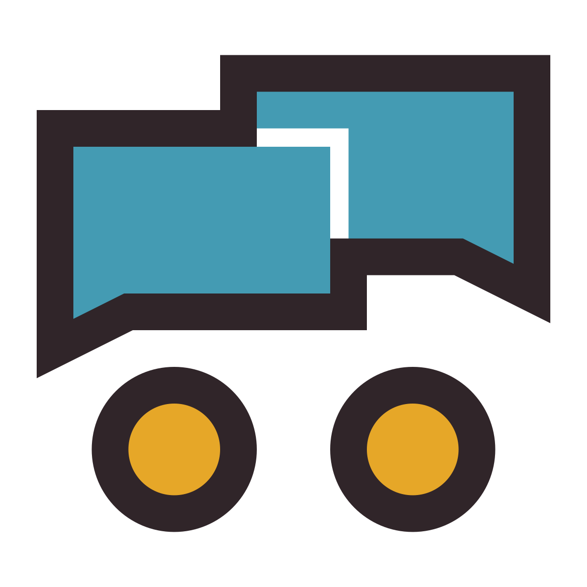 retro style collaboration icon