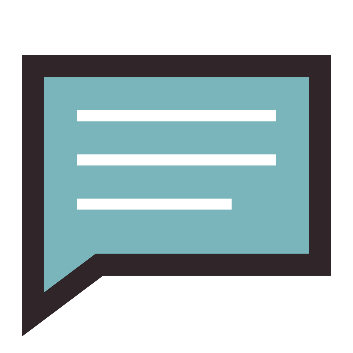 retro style comments icon