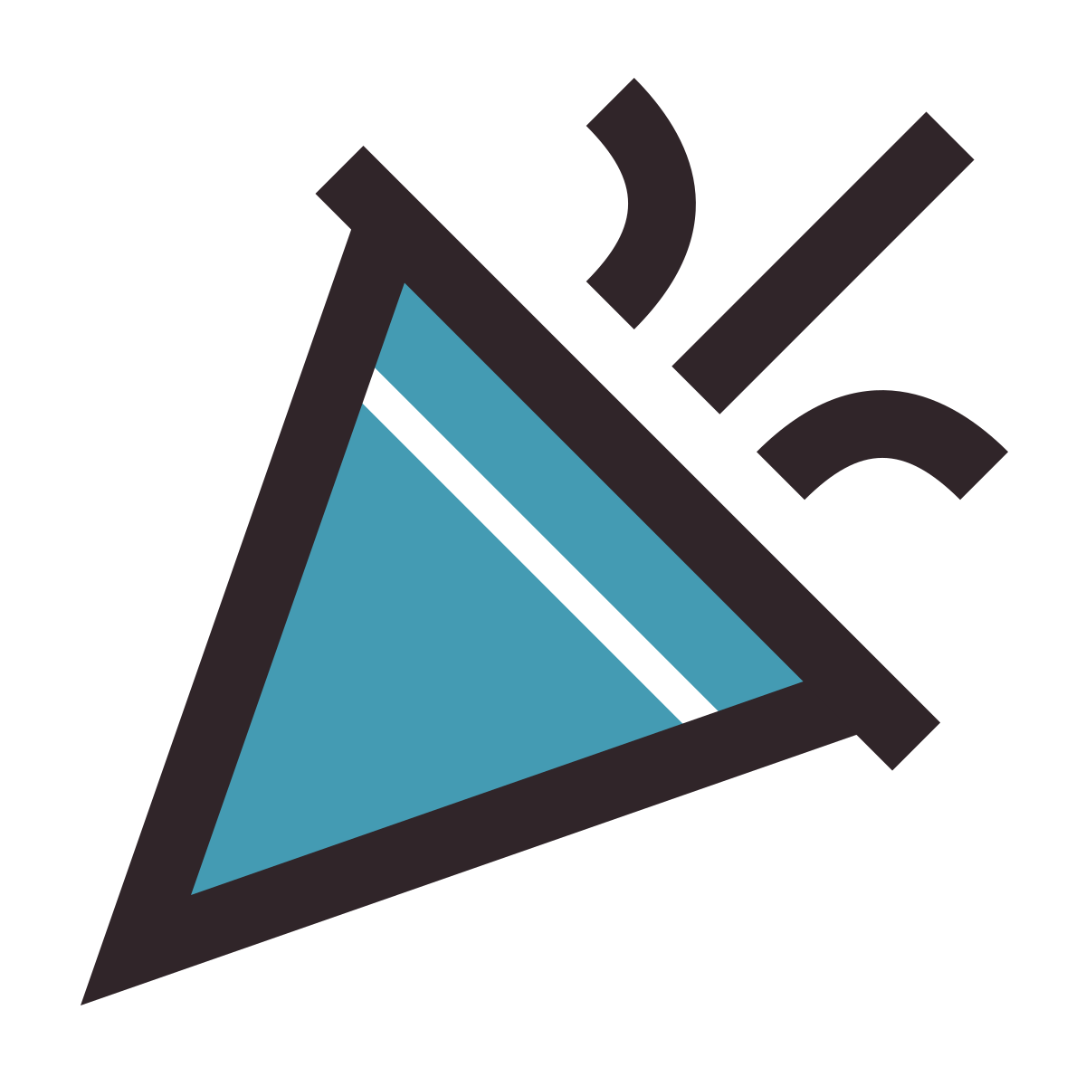 retro style confetti icon