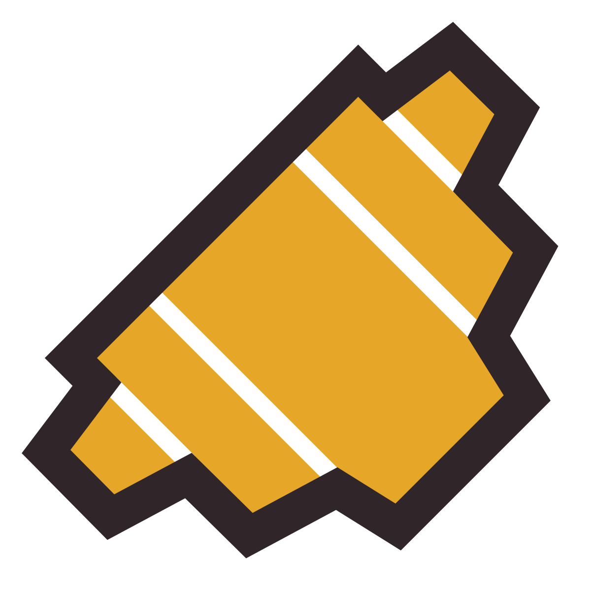 retro style croissant icon