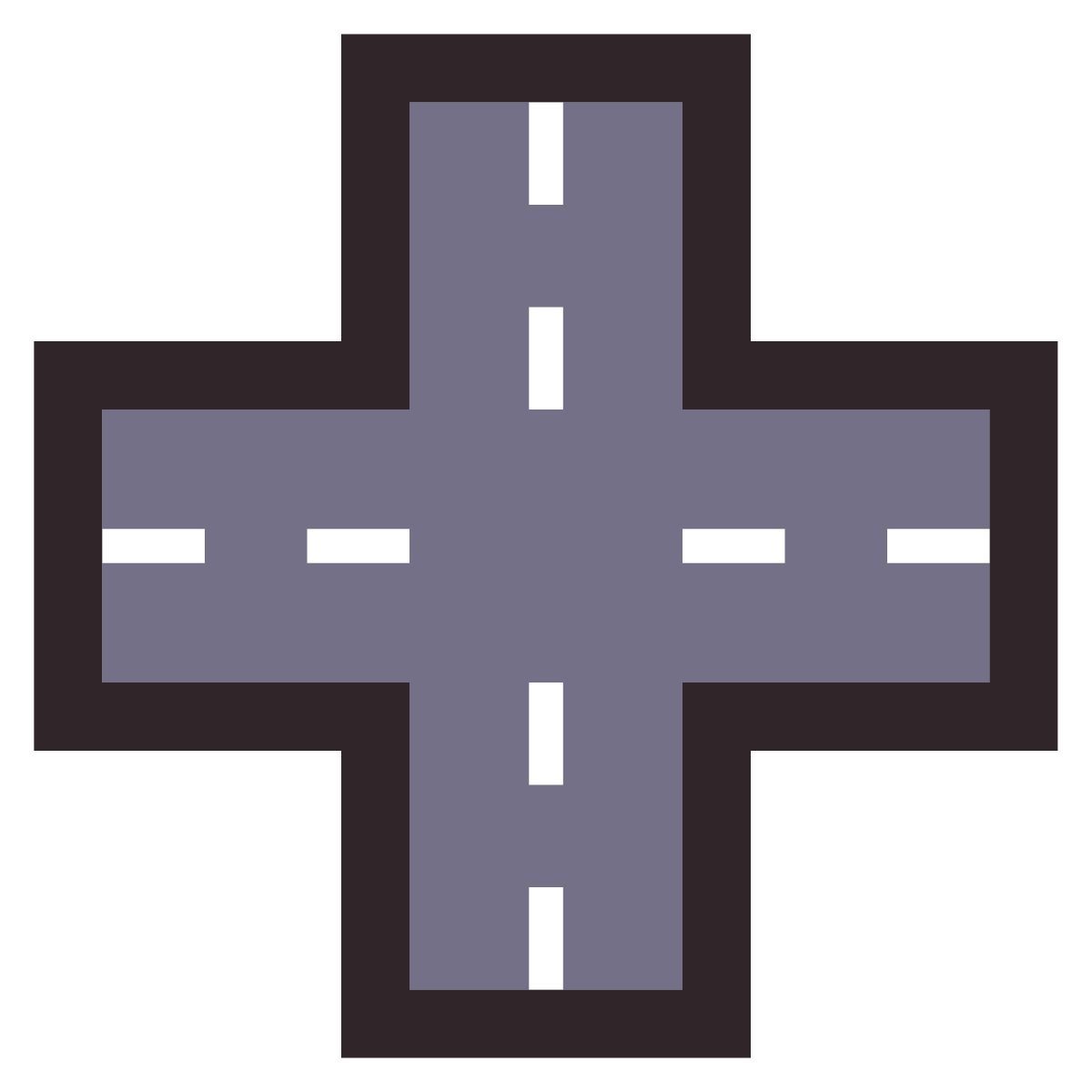 retro style 십자로 icon