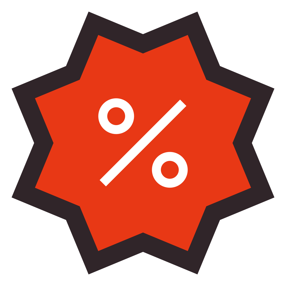 retro style discount icon