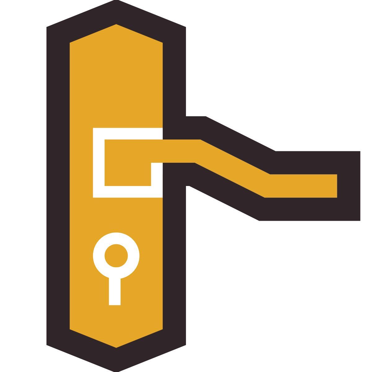 retro style door handle icon