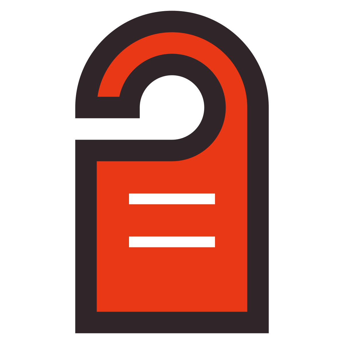 retro style door hanger icon