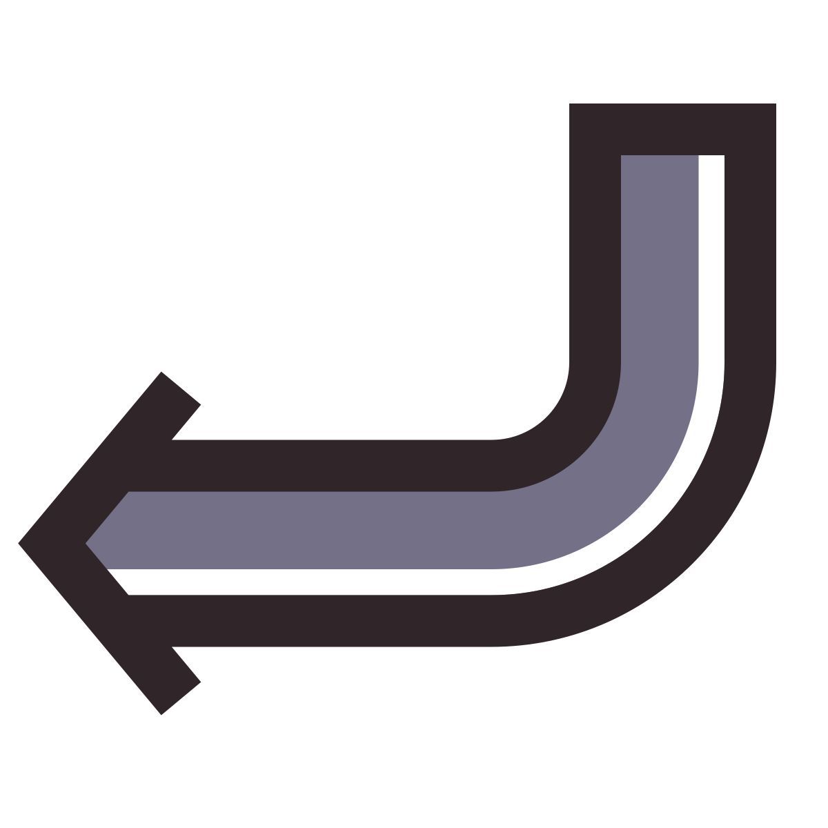 retro style 왼쪽 아래로 icon