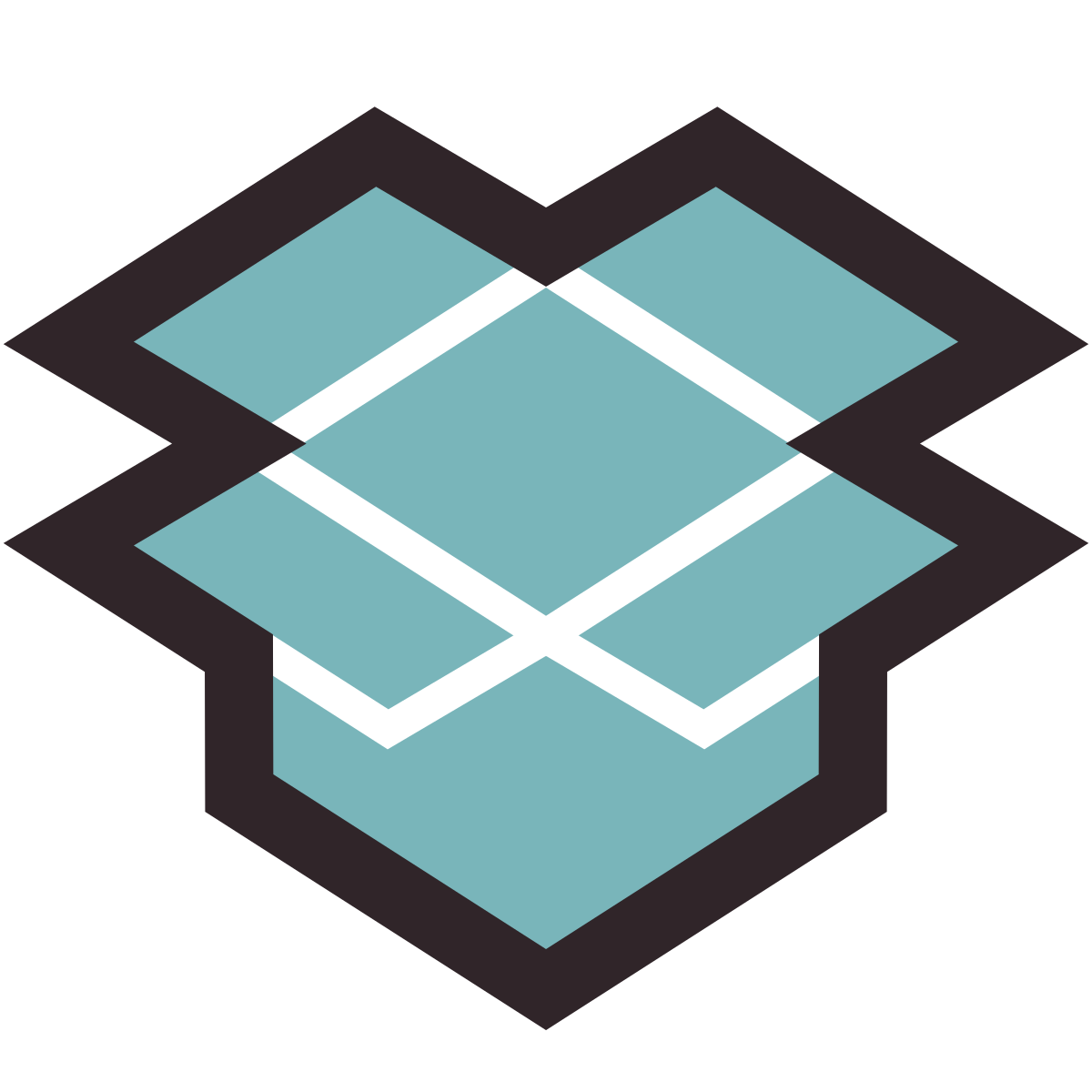 retro style dropbox icon