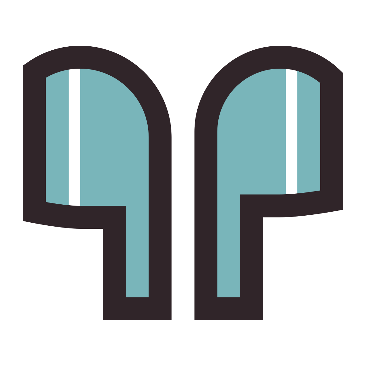 retro style earbud headphones icon