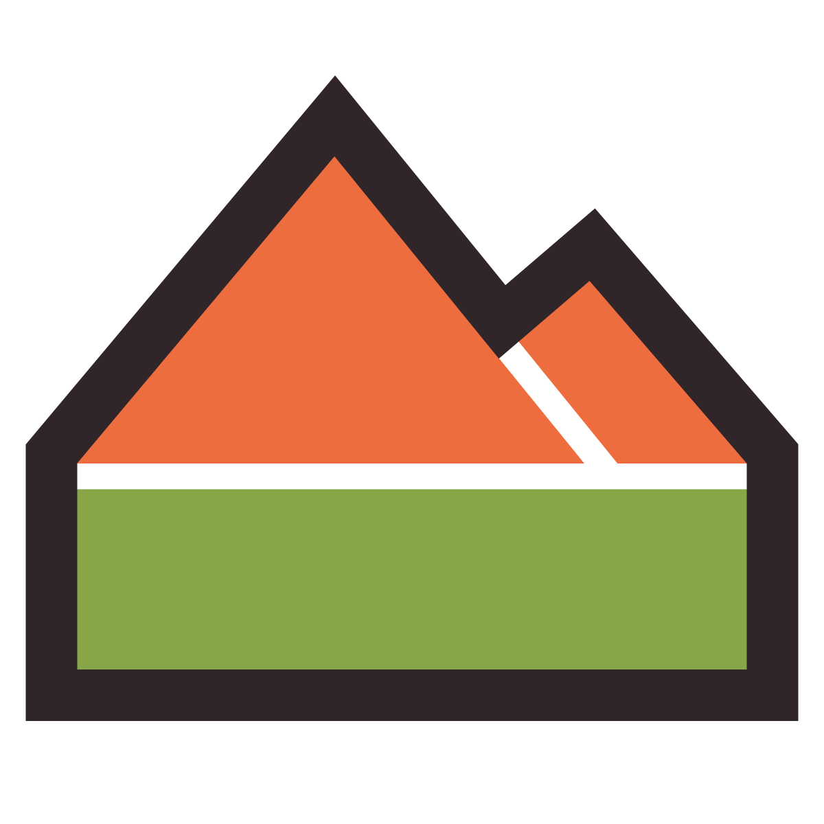 retro style earth element icon