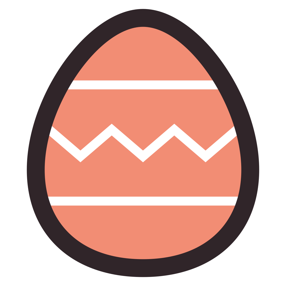 retro style easter egg icon