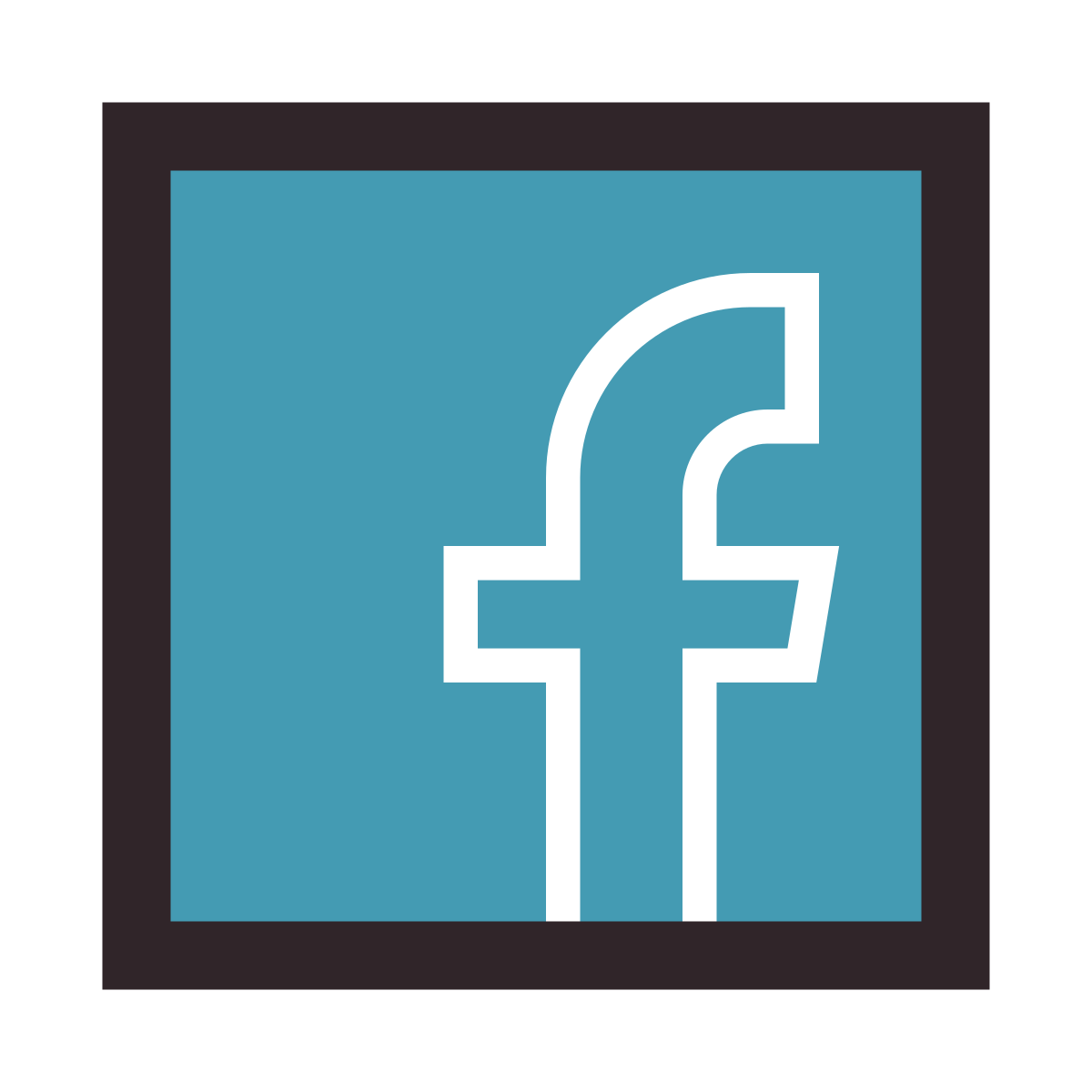 retro style facebook icon