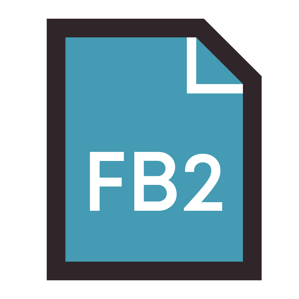 retro style fb2 icon