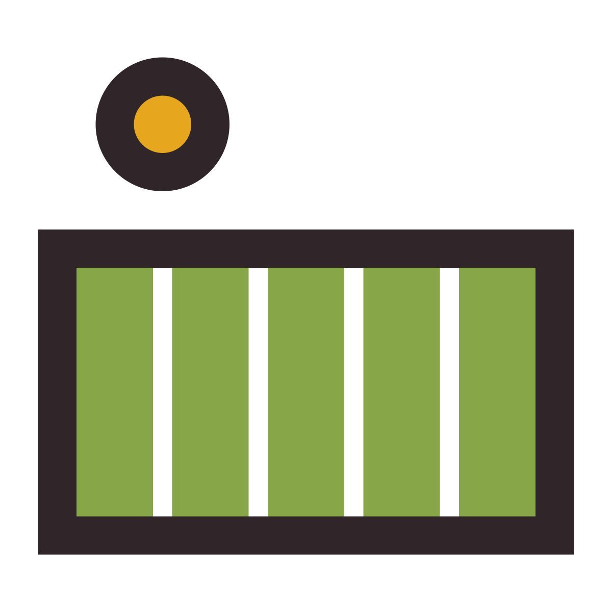 retro style field icon
