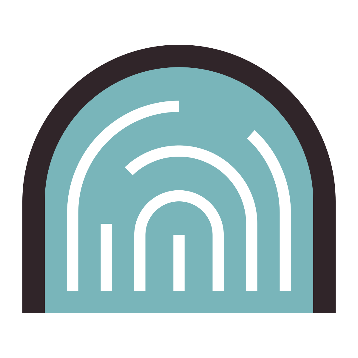 retro style fingerprint icon