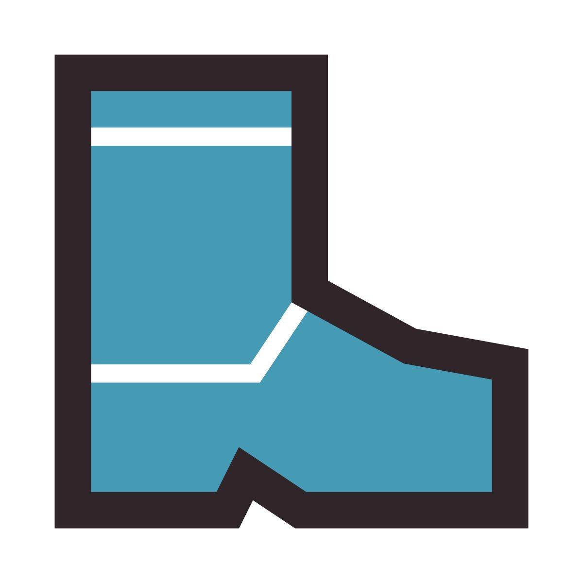 retro style work boot icon