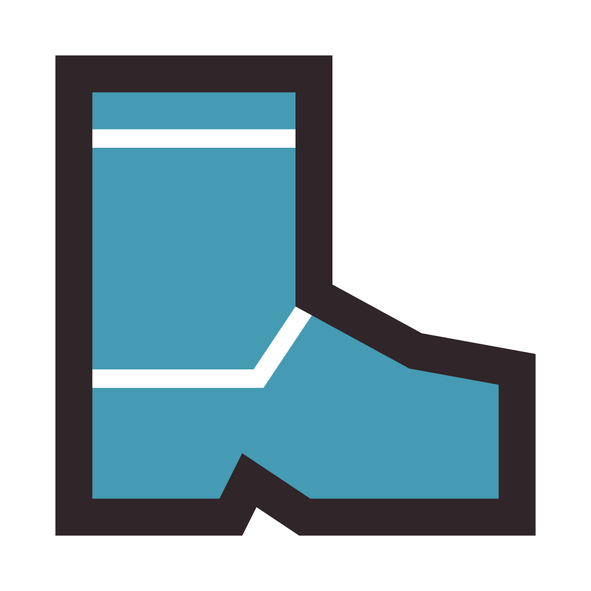 retro style fireman boots icon