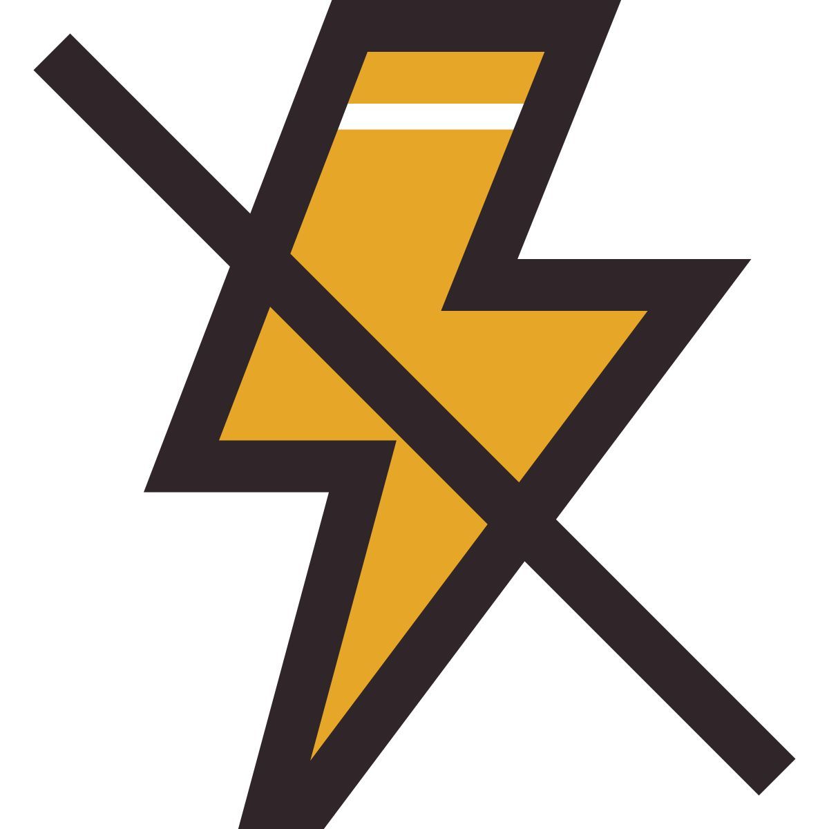 retro style 발광 금지 icon