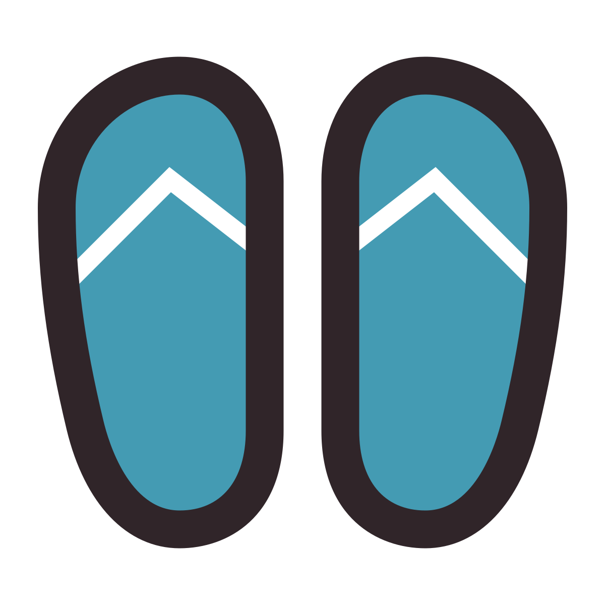 retro style flip flops icon