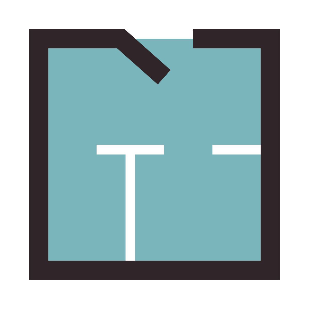 retro style floor plan icon