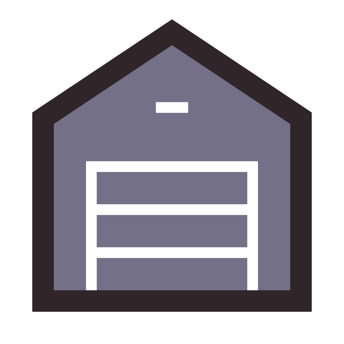 retro style garage closed icon