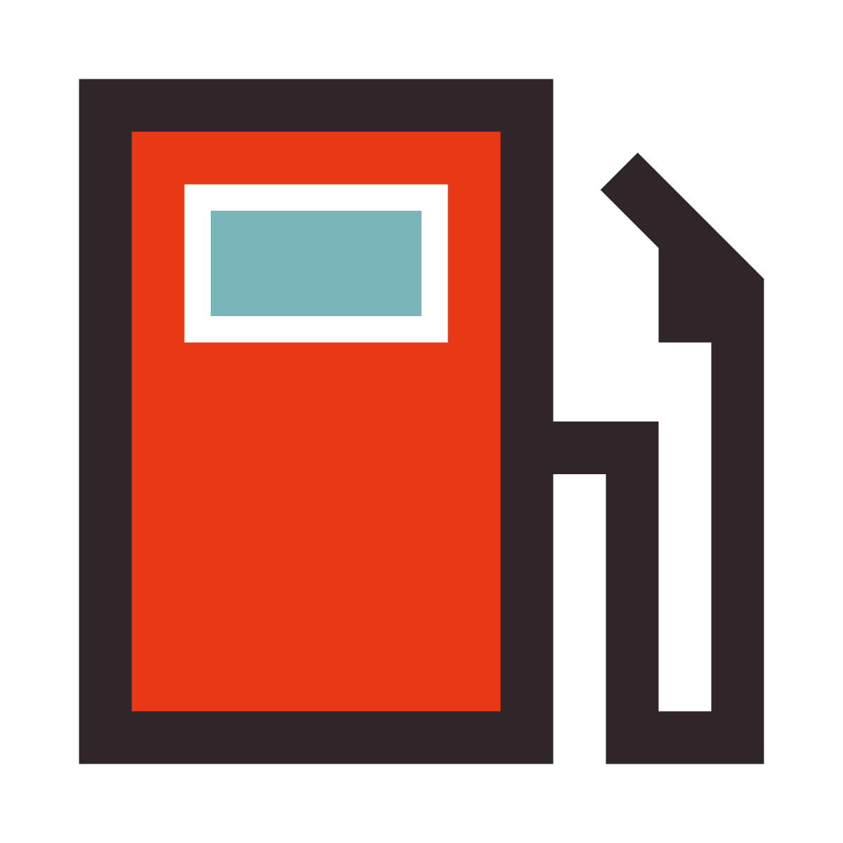 retro style gas station icon