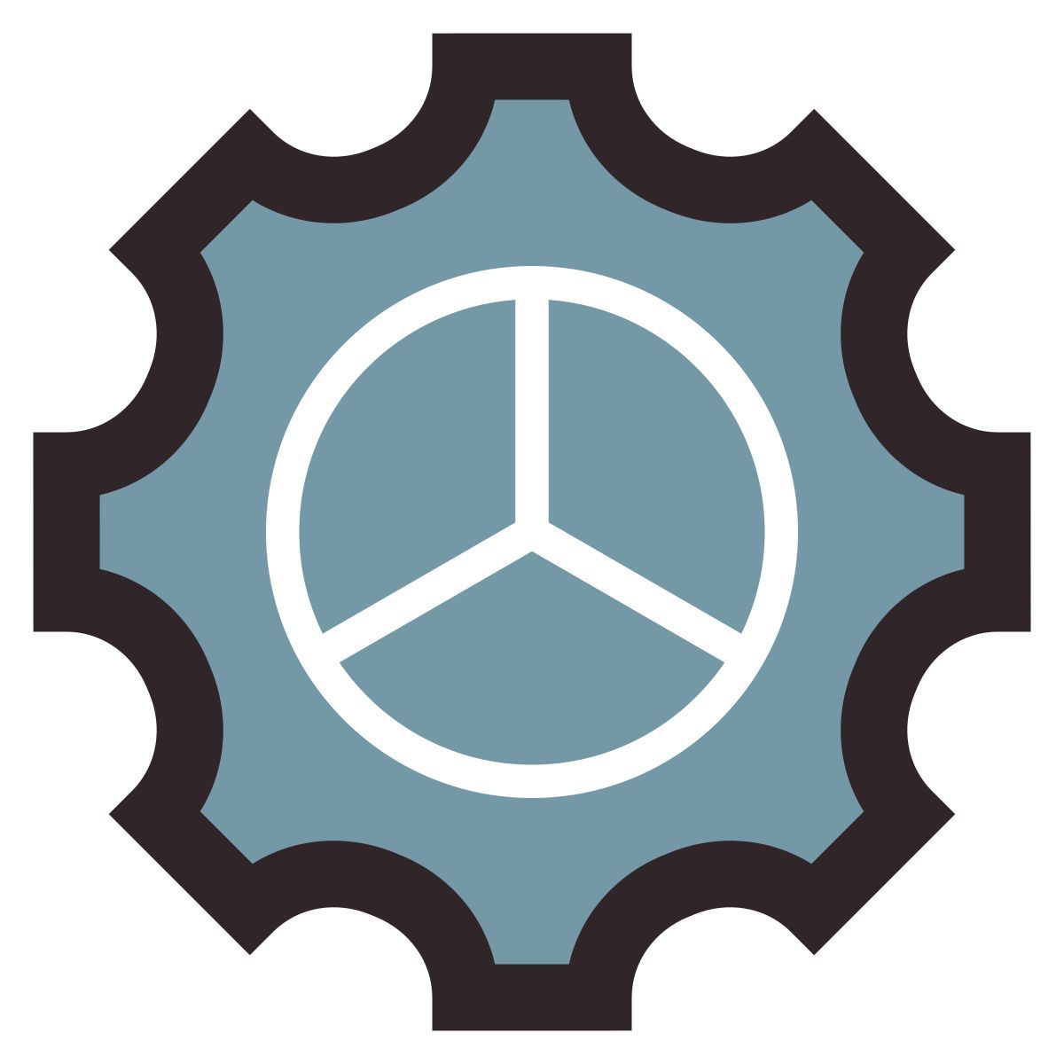 retro style zahnrad icon