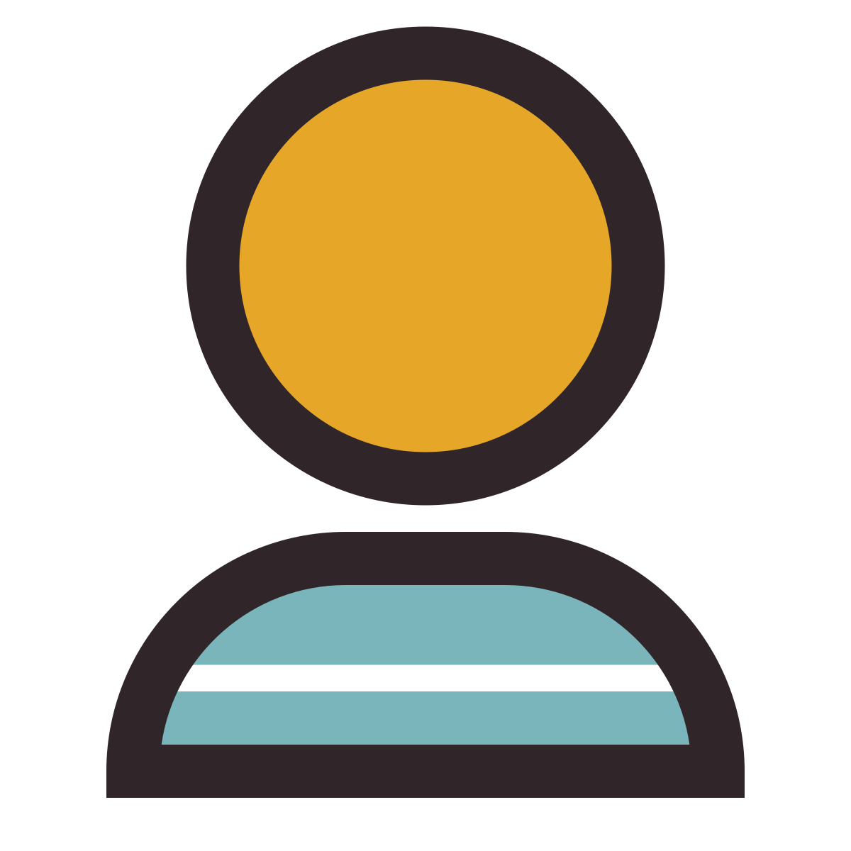 retro style gender neutral user icon