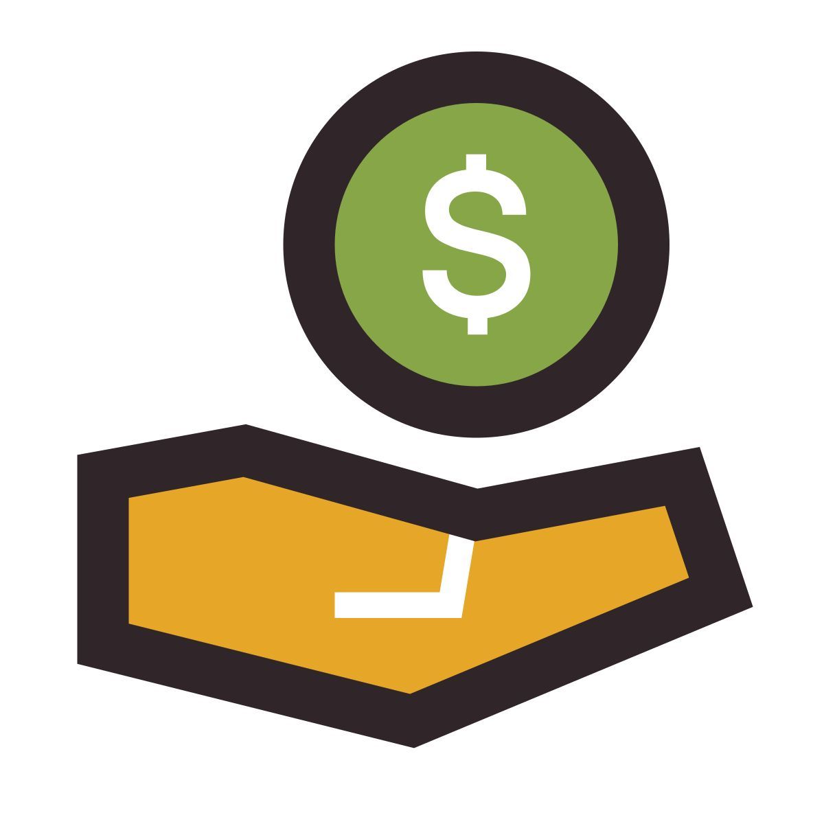 retro style get cash icon