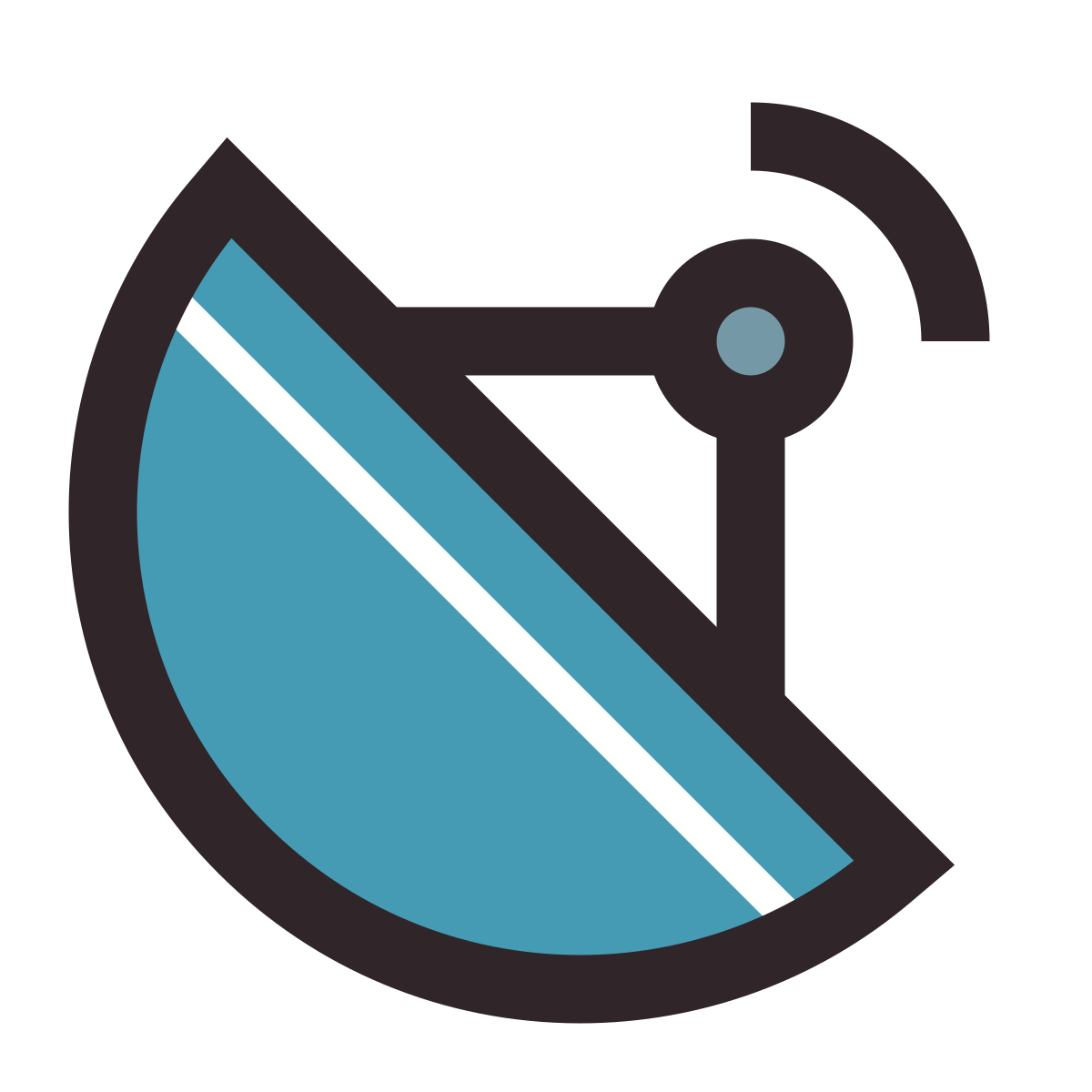 retro style gps receiving icon