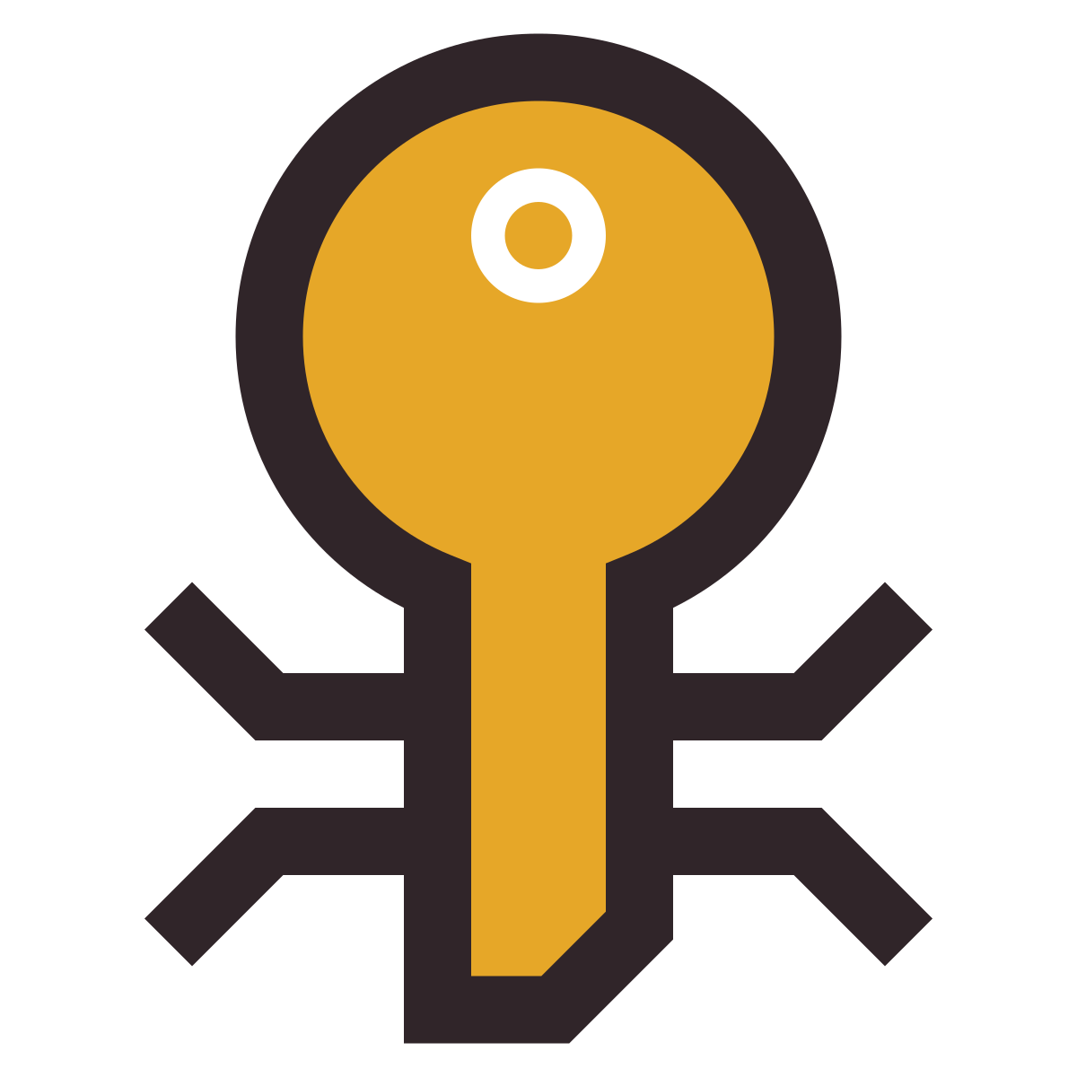 retro style grand master key icon