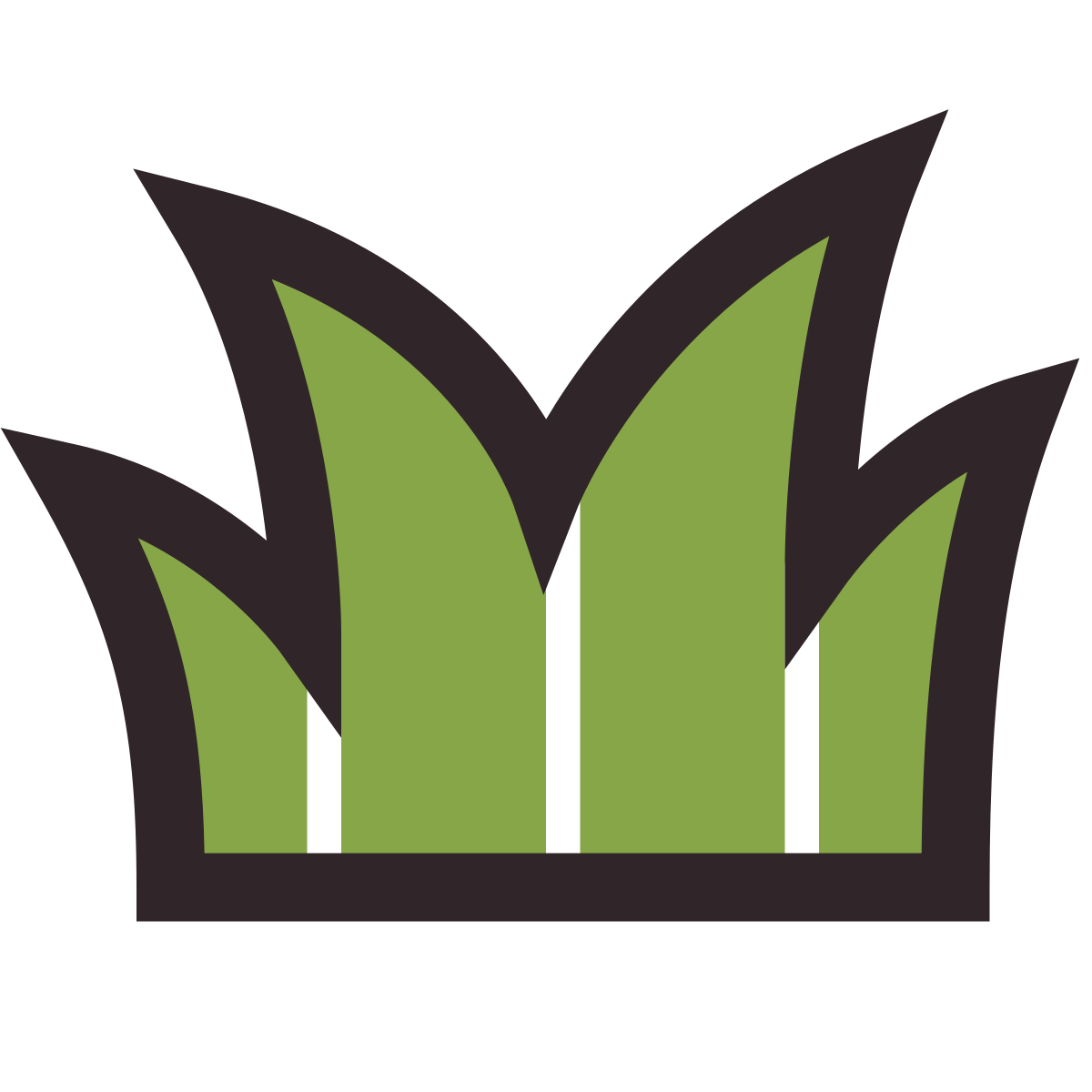 retro style grass icon