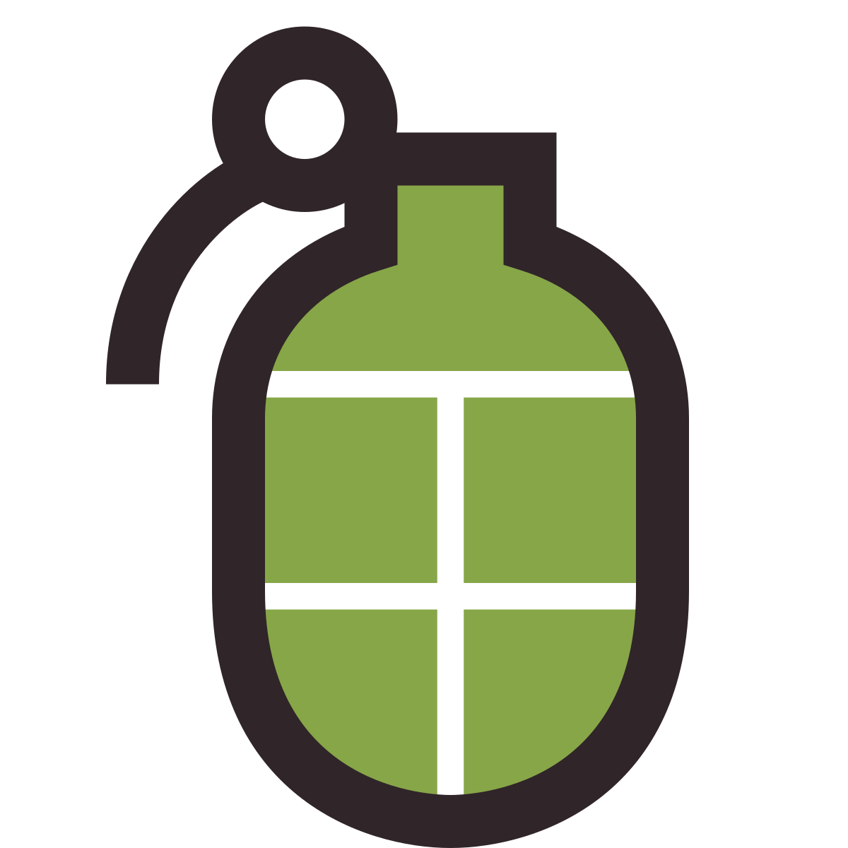 retro style grenade icon