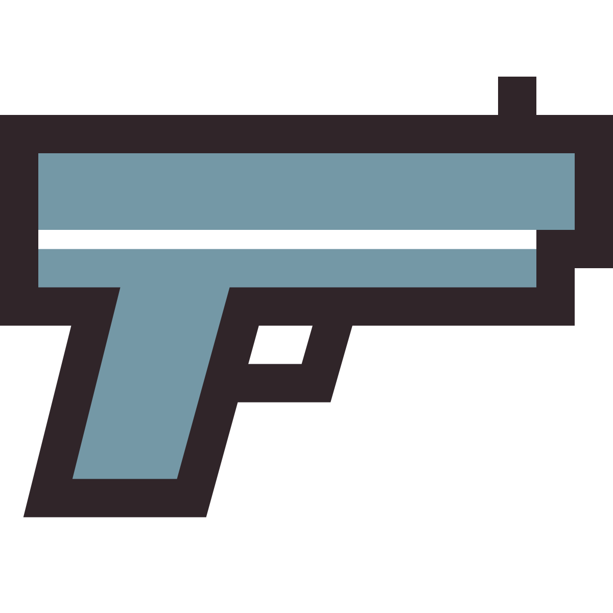 retro style gun icon