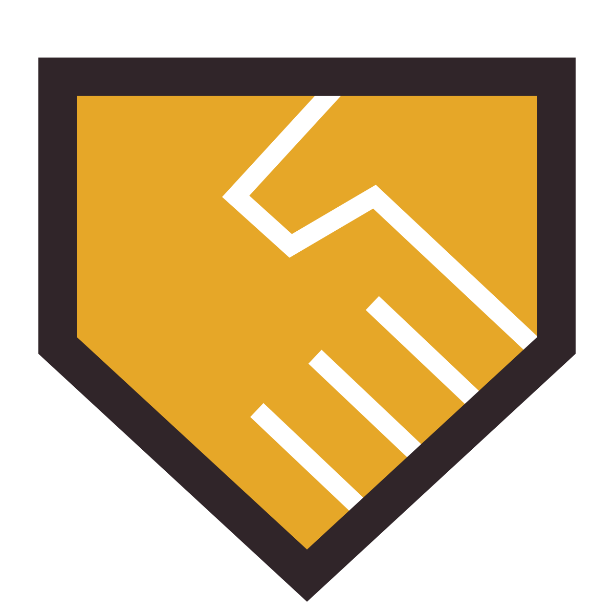 retro style handshake icon