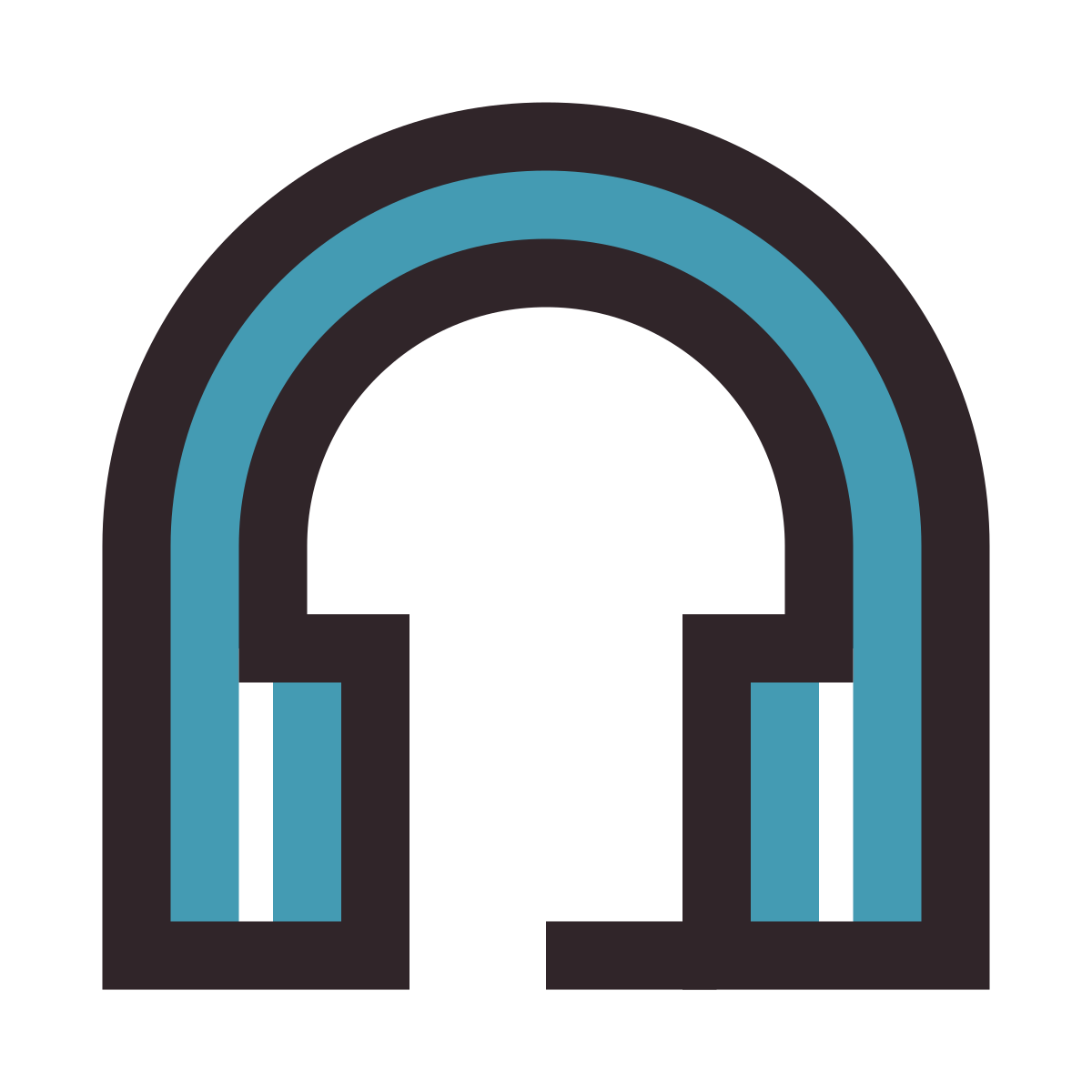 retro style headset icon