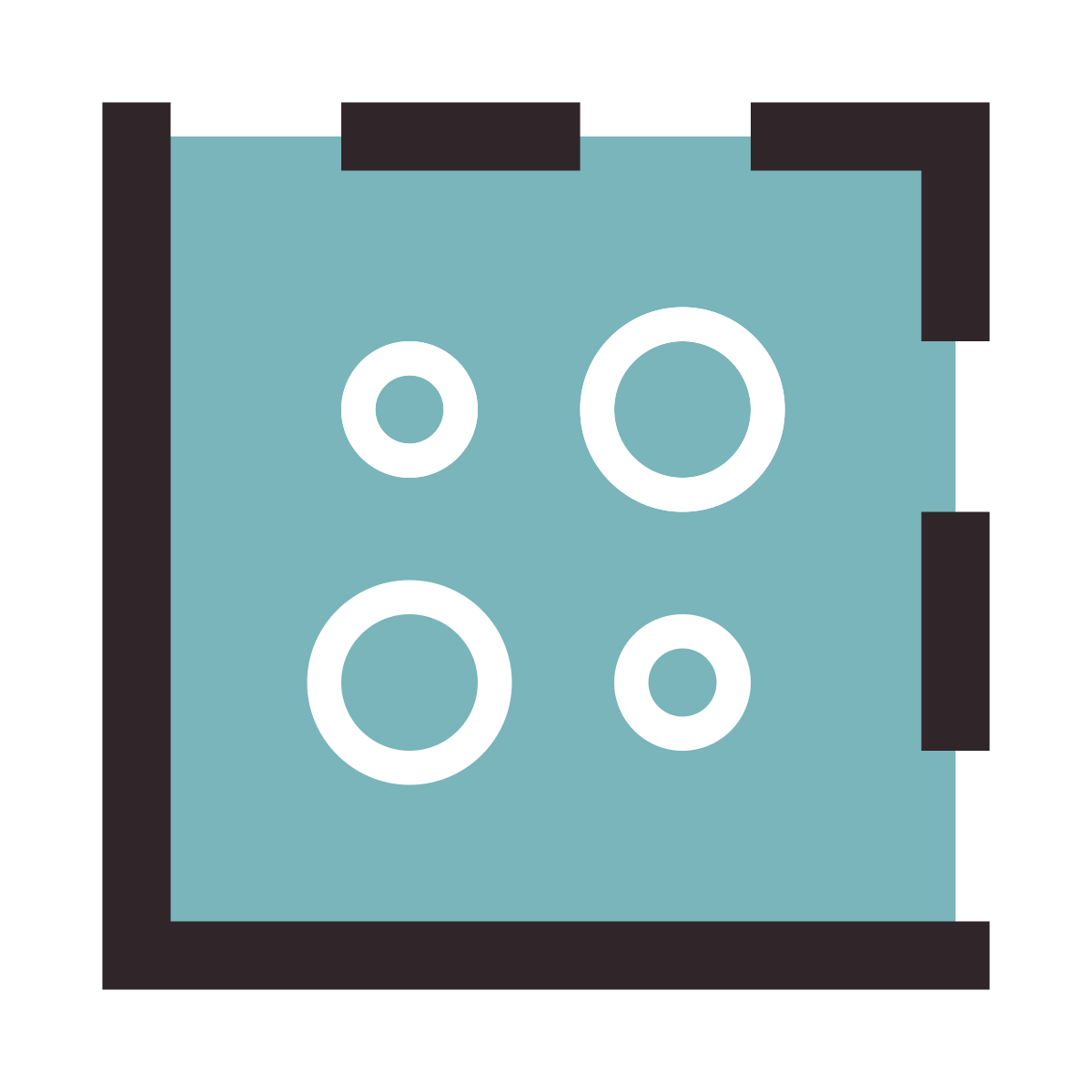 retro style heat map icon