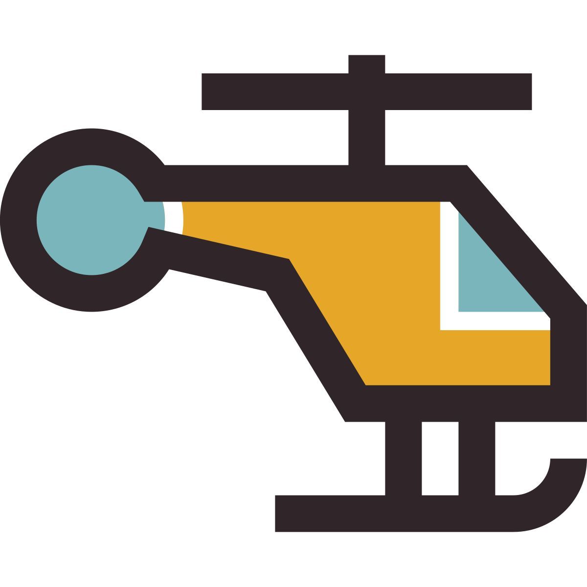 retro style 直升机 icon