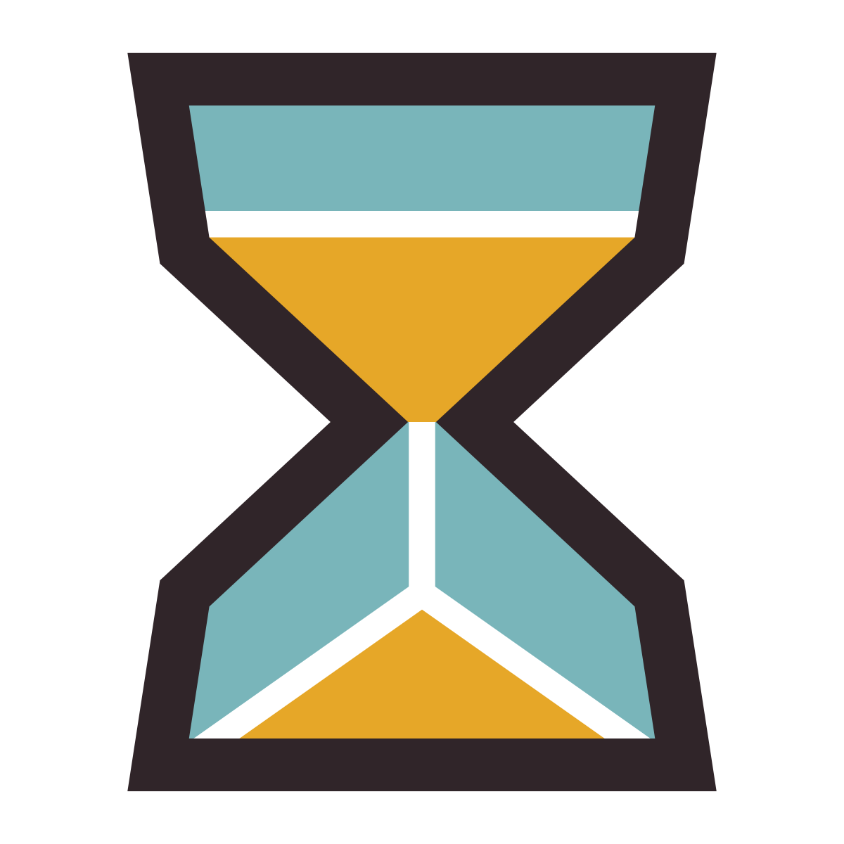 retro style hourglass icon
