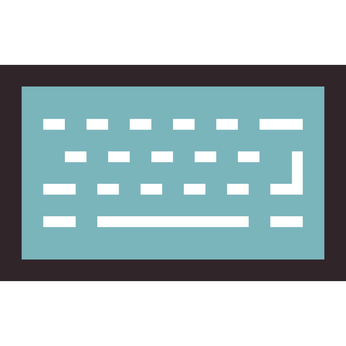 retro style teclado icon