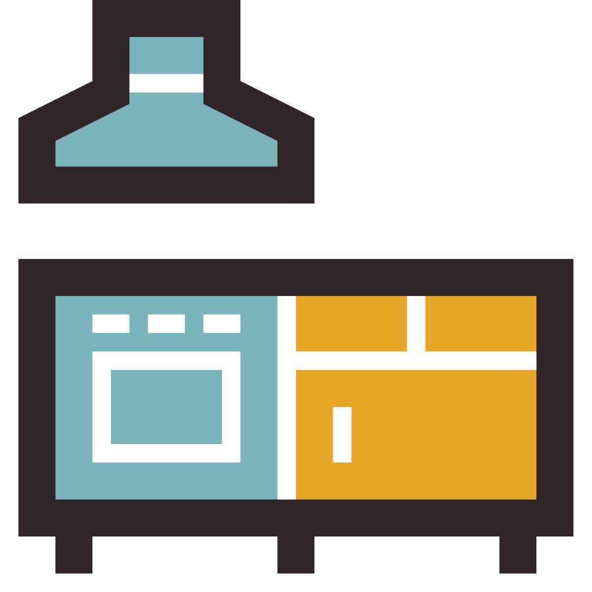 retro style kitchen icon