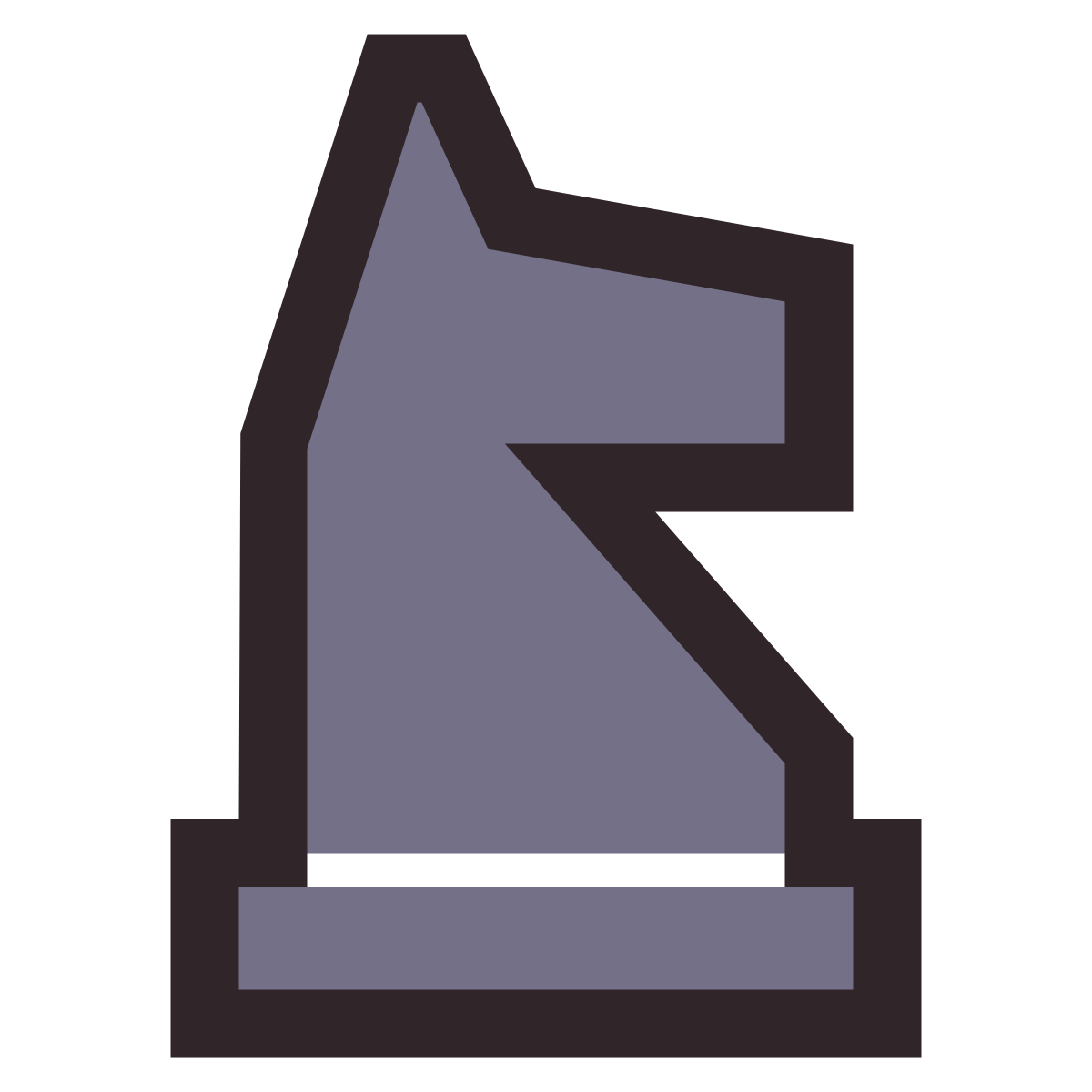 retro style knight icon