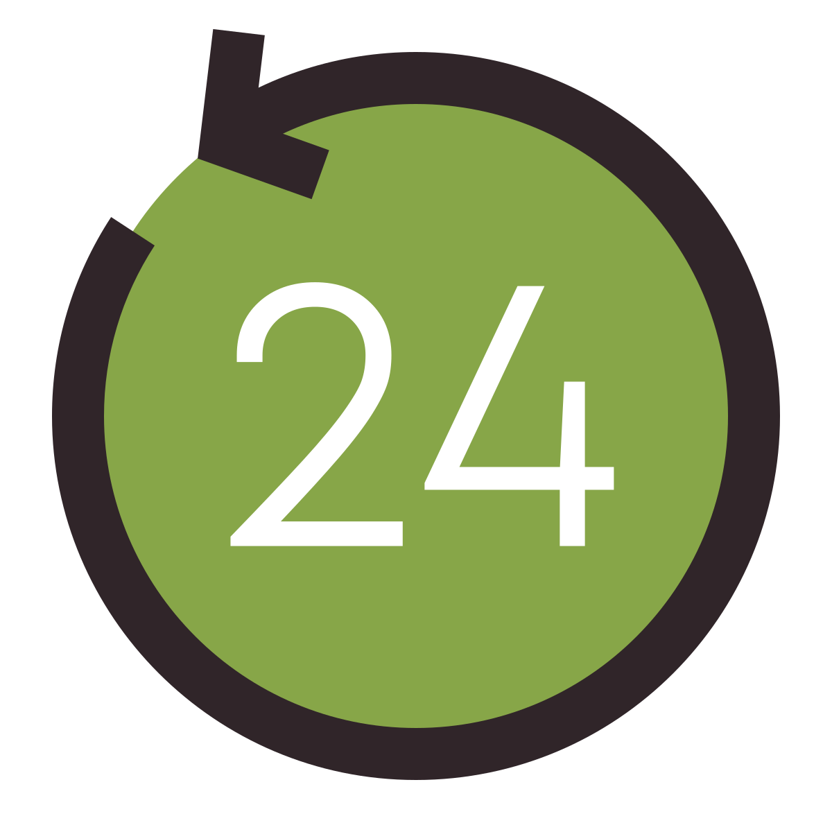 retro style last 24 hours icon