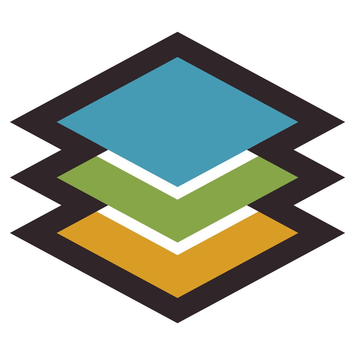 retro style layers icon