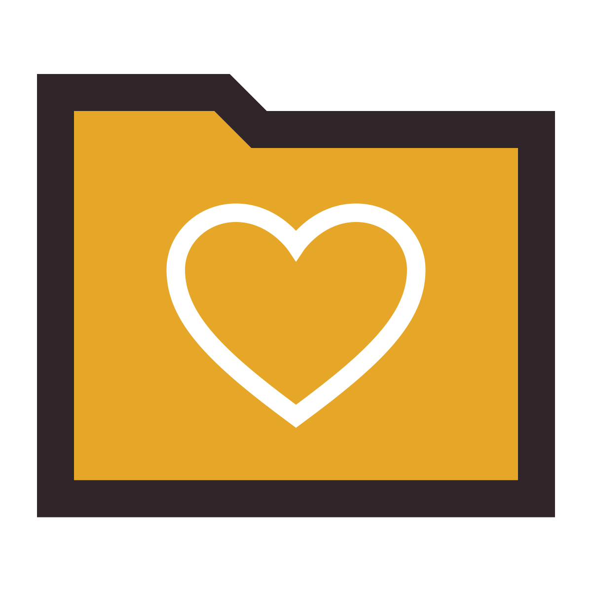 retro style likes folder icon