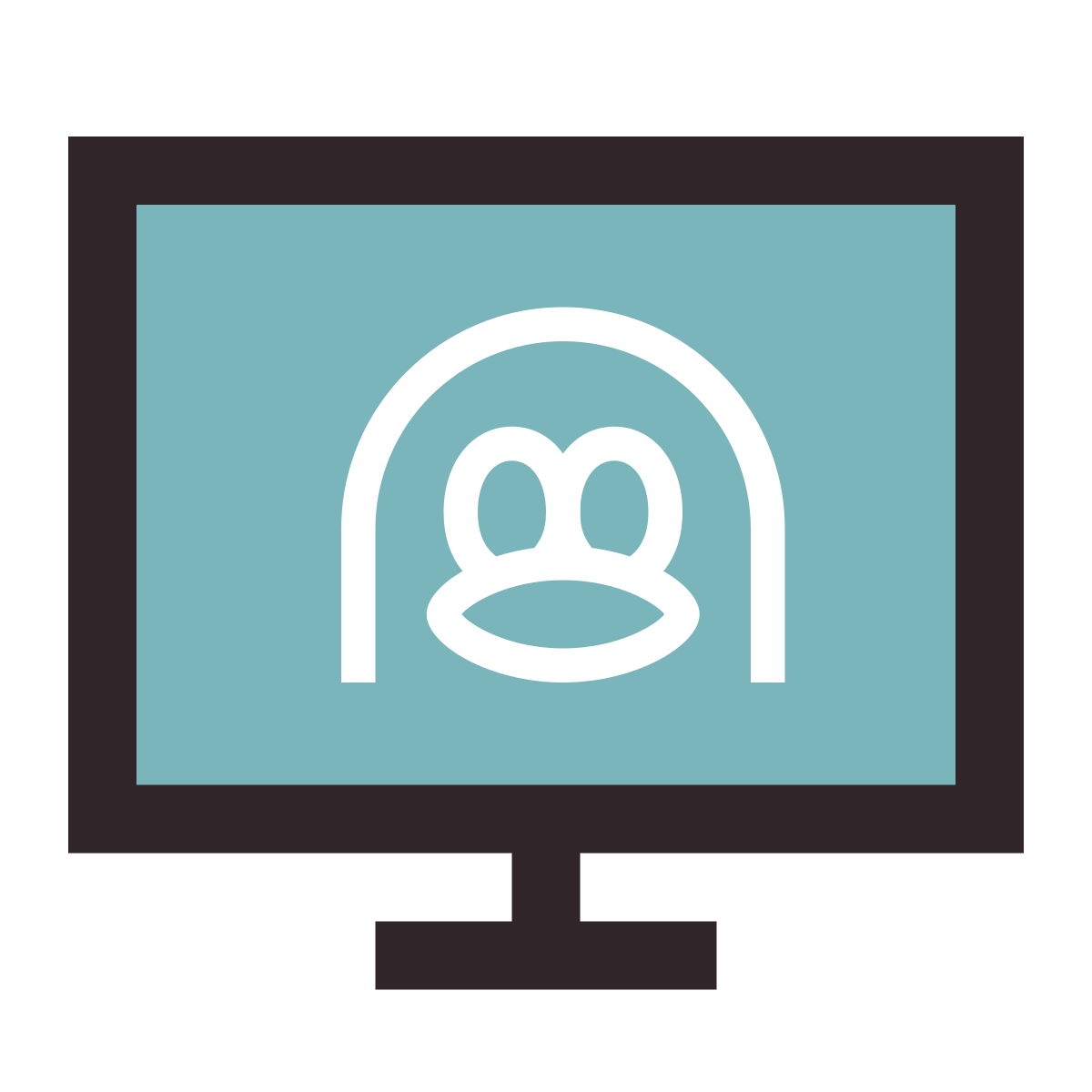 retro style linux client icon